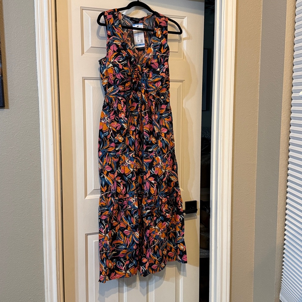 French Connection Multicolor Twist Front Floral Maxi Dress
